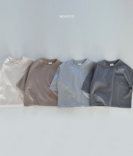 [보니토] 루즈 포켓 티셔츠(4color) 12m-XL