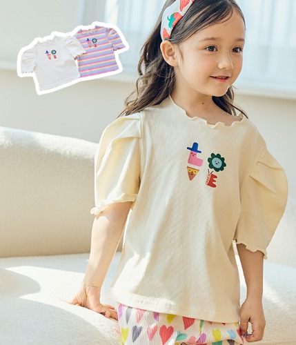 [미미코] 러프팡 티셔츠(2color) XS-XL,XXL